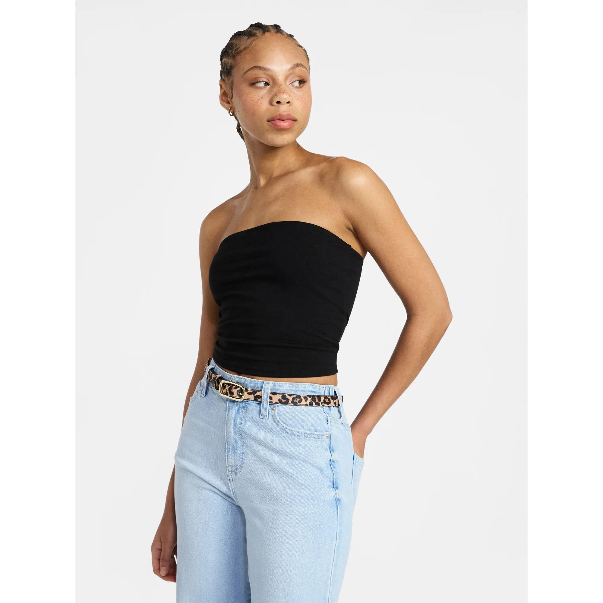 No Boundaries Cropped Tube Top, Women's XXS-XXL | Walmart (US)