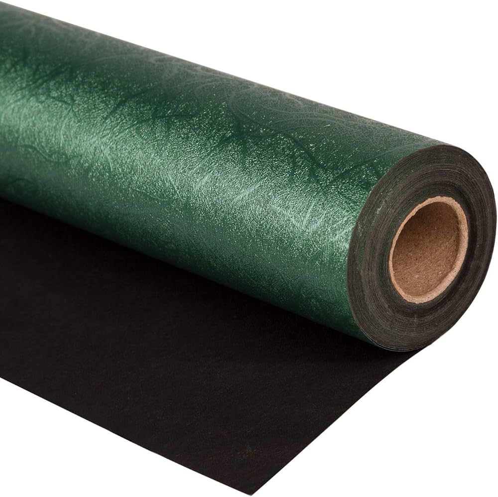 WRAPAHOLIC Wrapping Paper Roll - Mini Roll - 17 Inch x 16.5 Feet - Reversible Green and Black for... | Amazon (US)