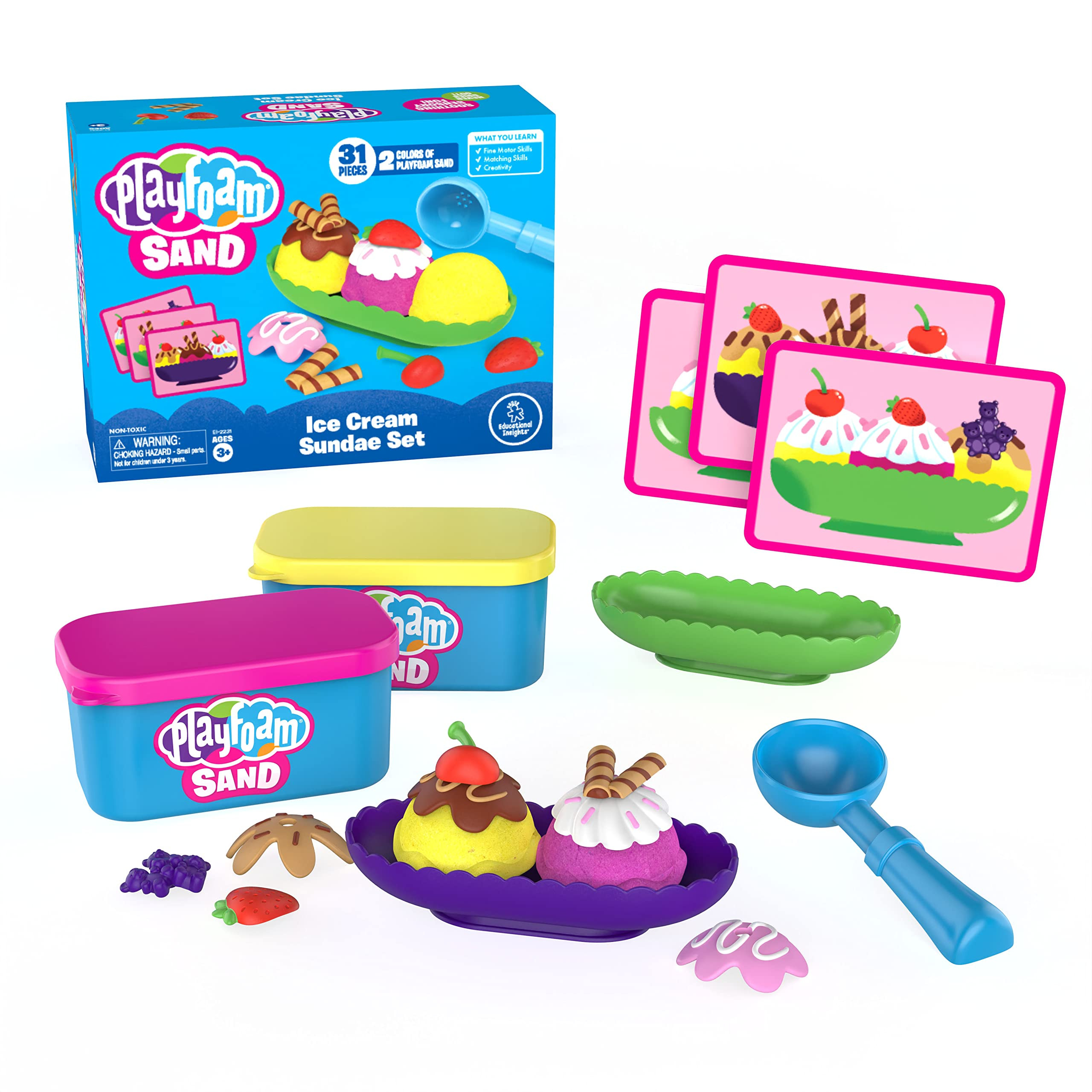 Educational Insights Playfoam Sand Ice Cream Sundae Set, Play Sand, Sensory Toy, Gift for Kids Ag... | Amazon (US)