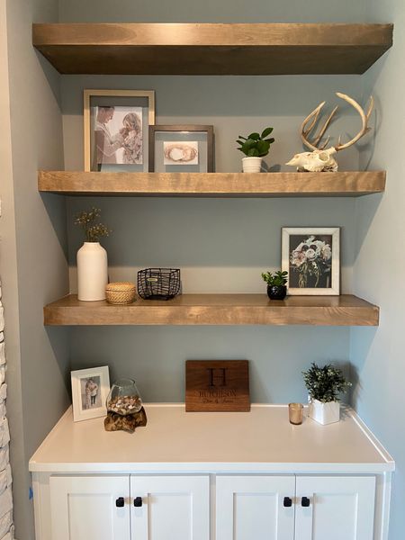 Some of my floating shelves decor linked here - some is old or from hobby lobby! 

#LTKunder50 #LTKhome
