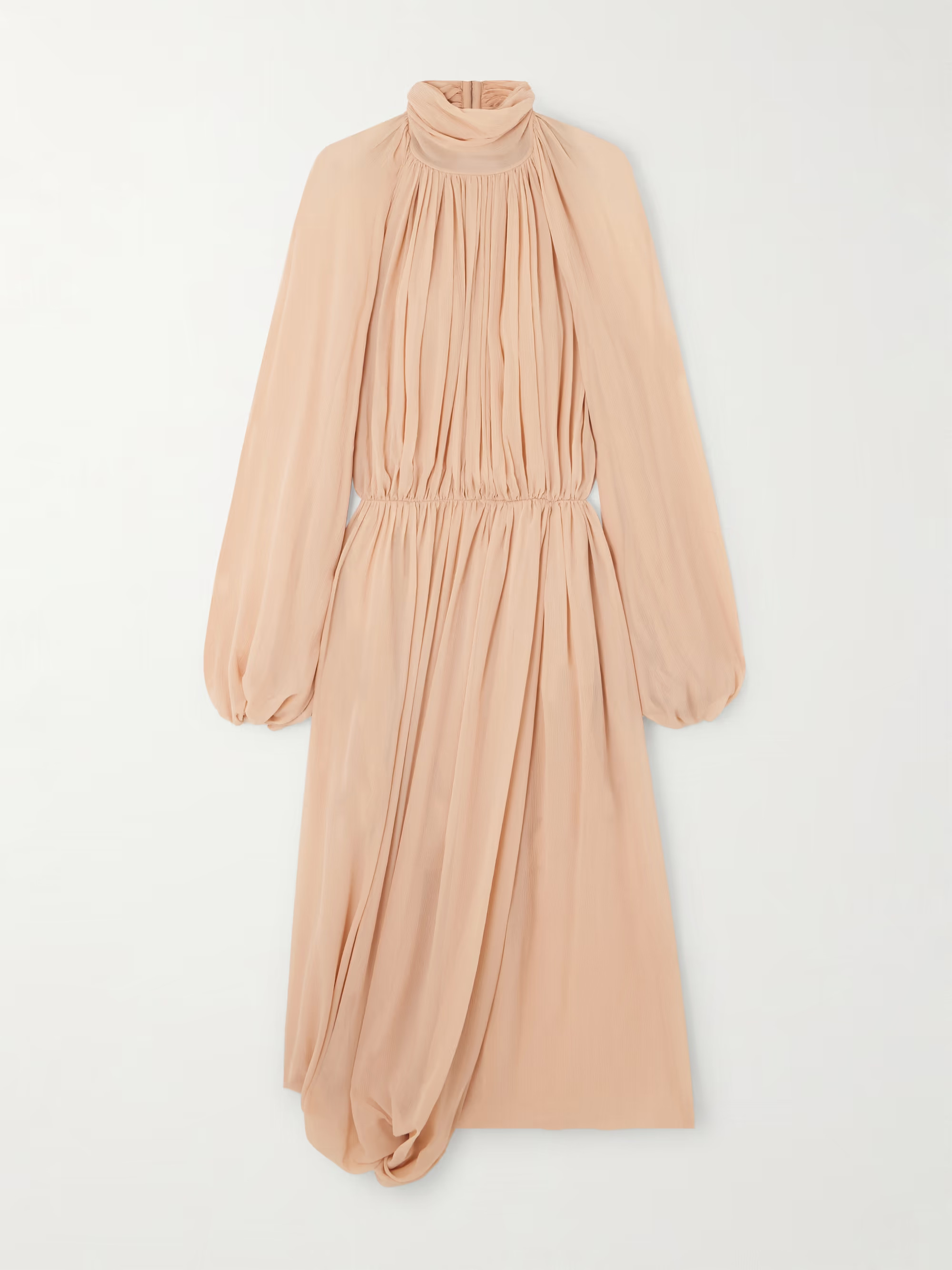 Open-back silk-crepon midi dress | NET-A-PORTER (UK & EU)