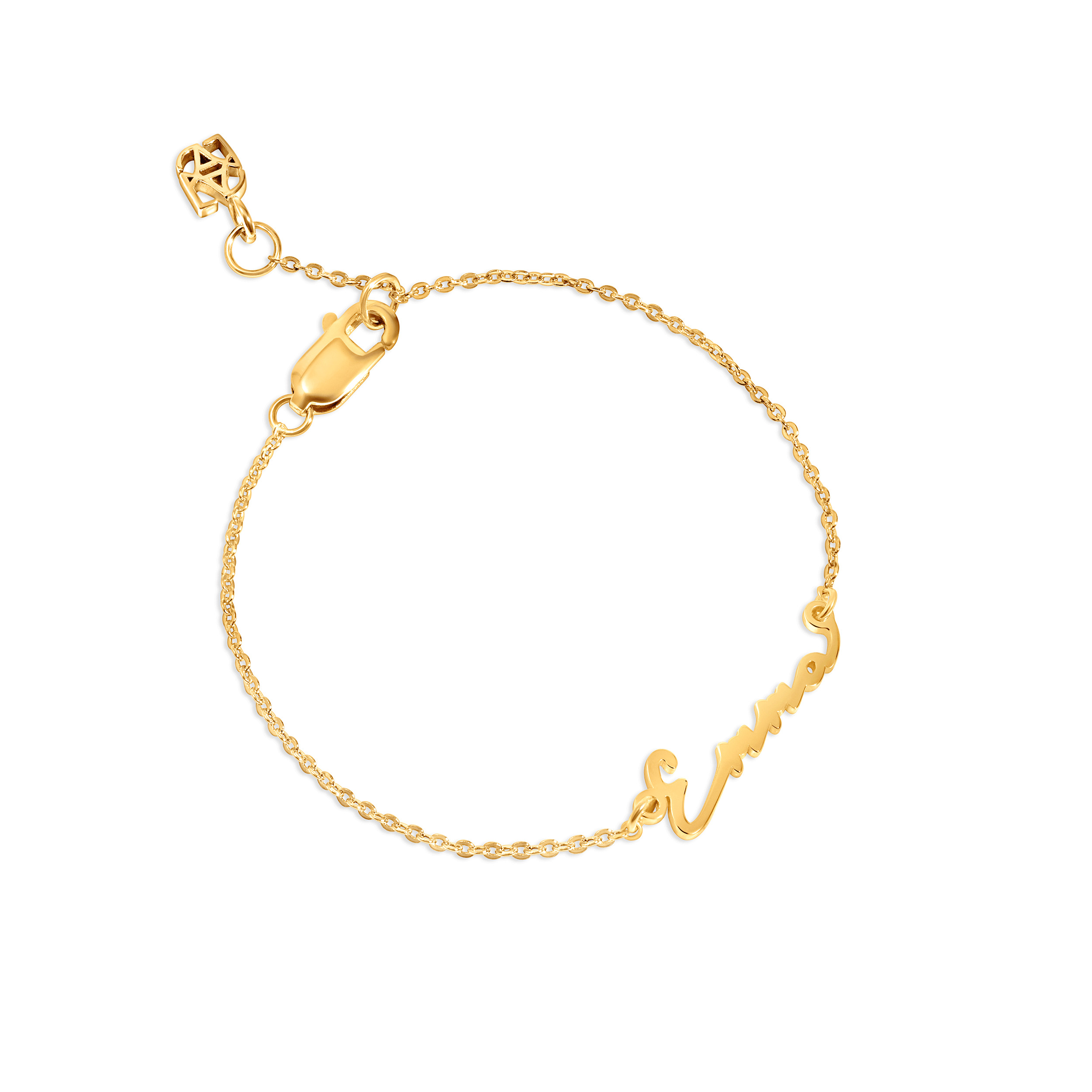 Fine Mini Signature Name Bracelet (Gold) | Abbott Lyon
