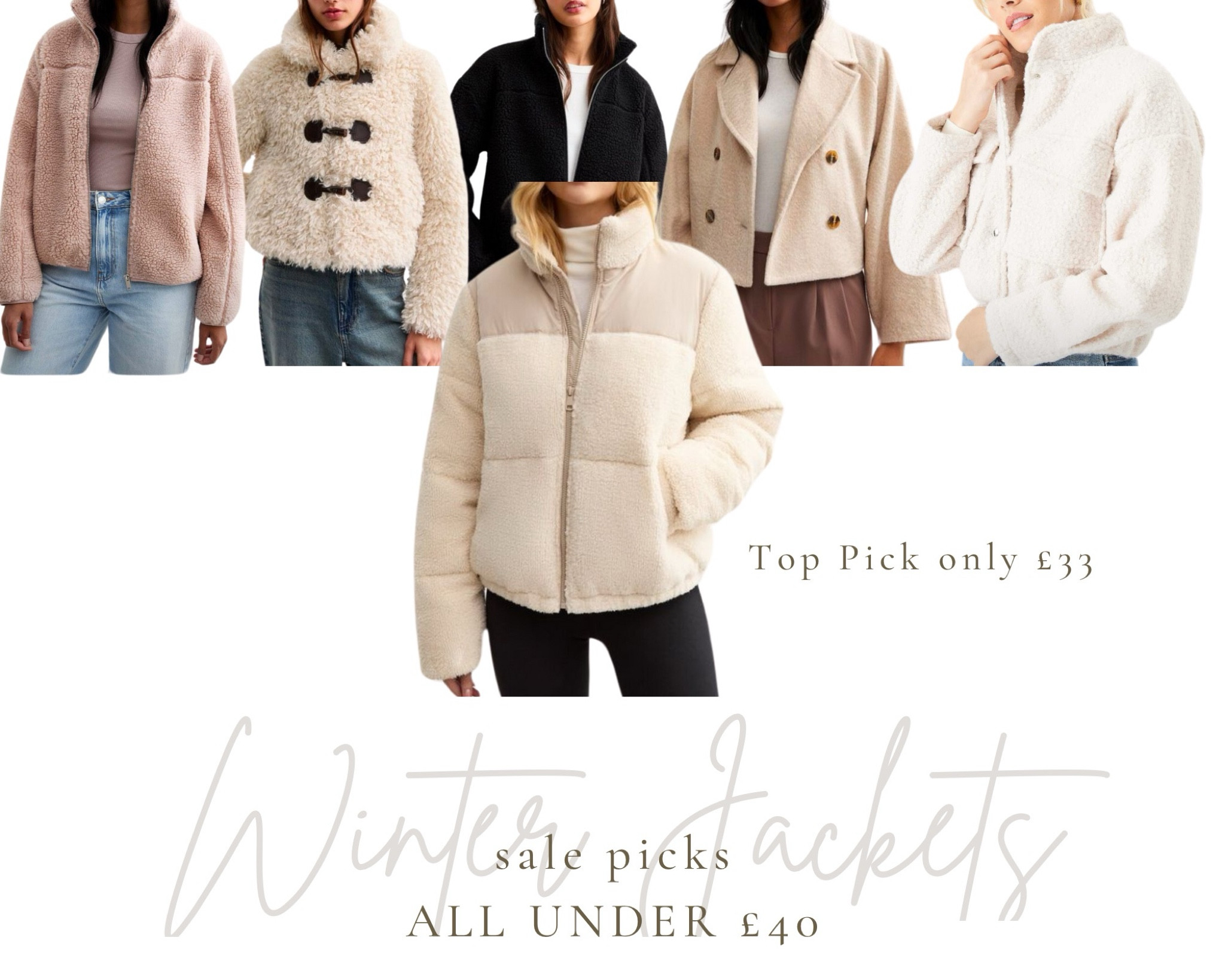 Have you been lucky in your January sales sweep? You're about to get luckier! I've found these on trend borg, bouclè and textured winter jackets from New Look - all under £40 in the sale! Run, don't walk. They won't be there long! #teddyjackets #warmjackets #browncoat #black coat #wintercoat #borgjacket #bouclèjacket 

#LTKwinter #LTKuk #LTKsale