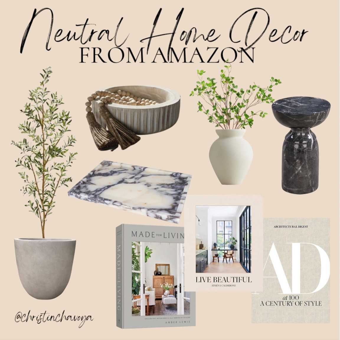 A round up of some of my favorite home decor from Amazon!

Neutral home decor. Neutral home. Neutral shelf decor. Olive tree. Marble tray. Coffee table books. Faux greenery.

#LTKstyletip #LTKhome #LTKsalealert