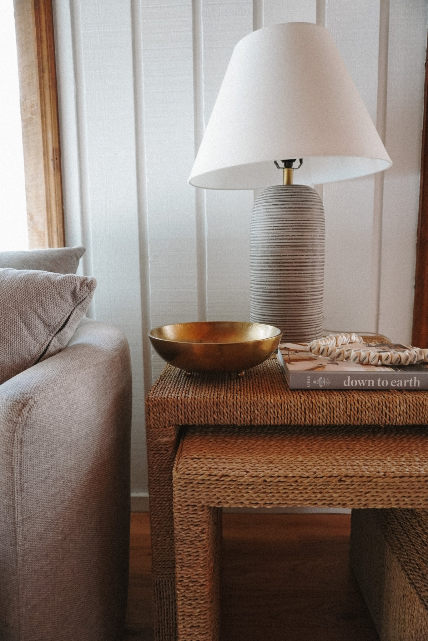 Living room decor, home decor, woven nesting tables, table lamp, affordable home decor ideas #homedecor #livingroom #competition

#LTKFind #LTKhome