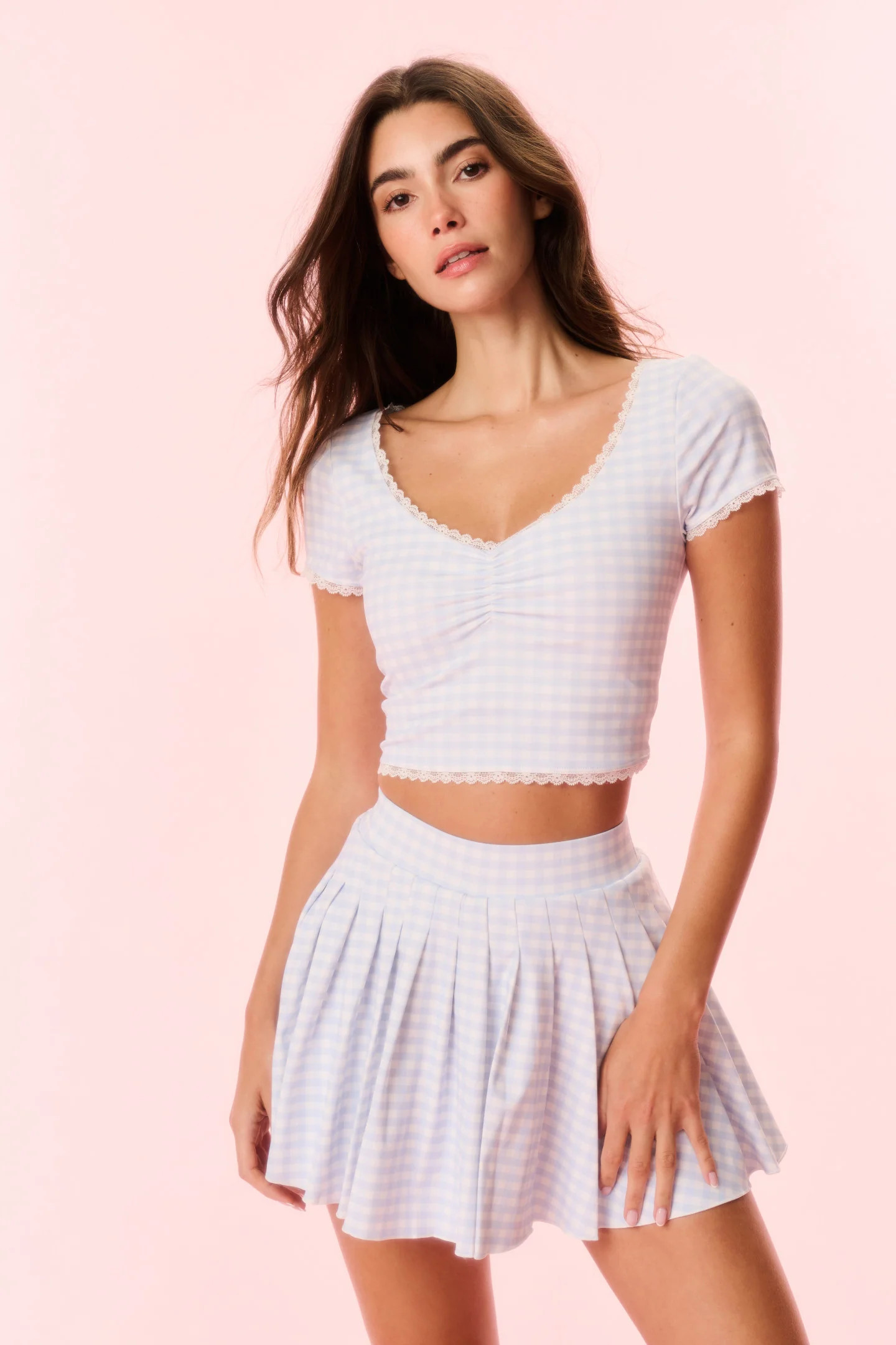 Kudura Gingham Print Active Top | LoveShackFancy