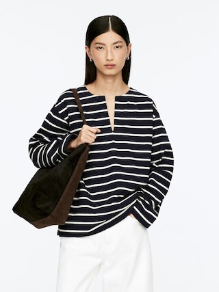 Long-Sleeve Top – Dark Blue – Women – ARKET GB | Arket UK