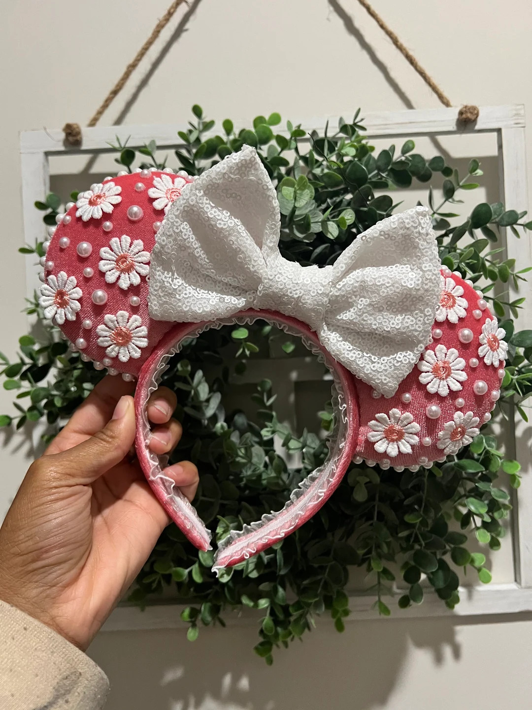 Oopsy Pink Daisy Minnie Ears - Etsy | Etsy (US)