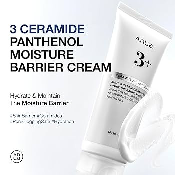 ANUA 3 Ceramide Panthenol Moisture Barrier Cream, Hydrating Face Moisturizer for Normal Skin, Pan... | Amazon (US)