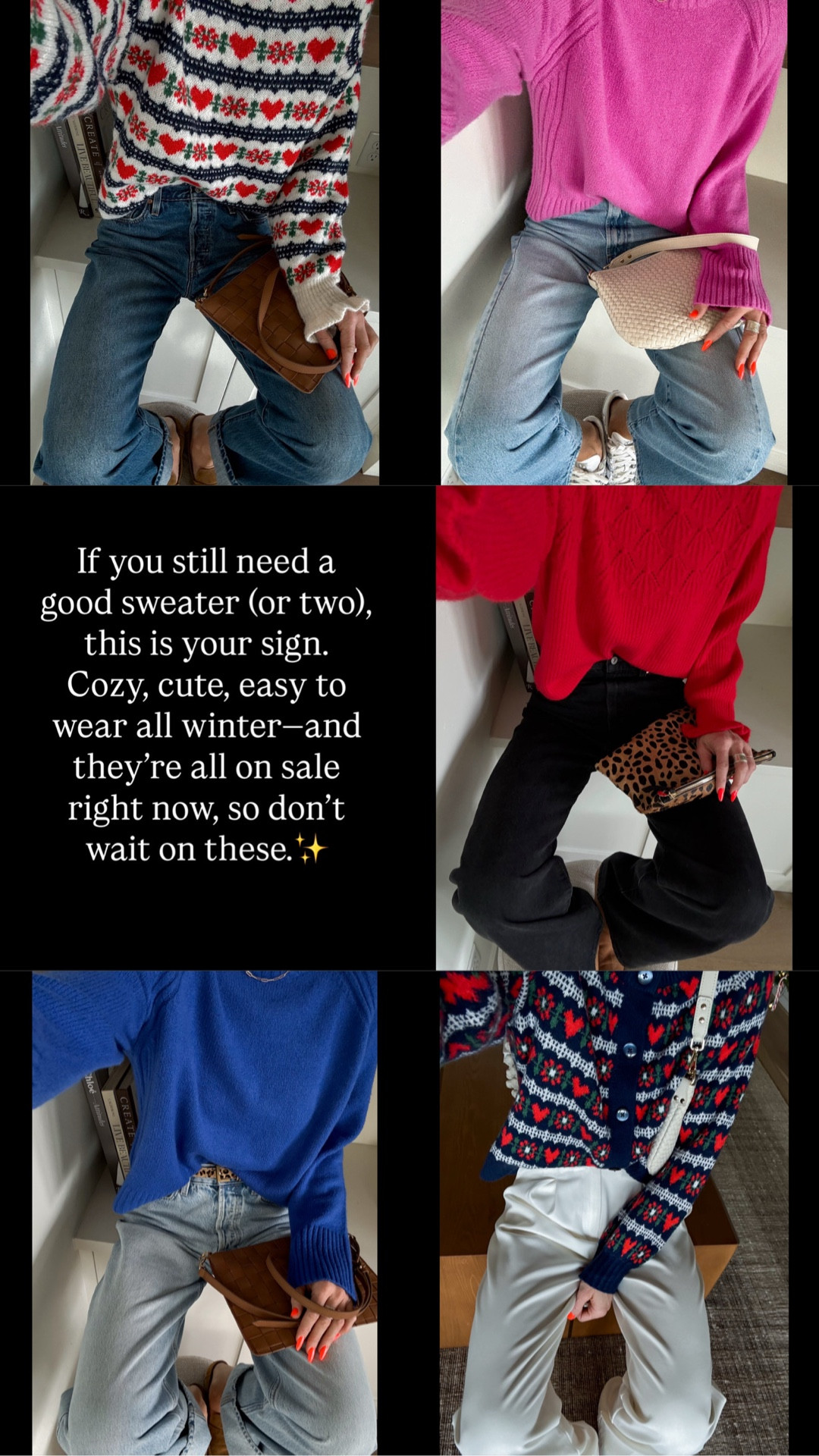 Pretty sweaters for the holidays or winter! Beautiful details & budget friendly price tags. Wearing my true size medium in all of them! A couple of my most worn Levi’s are on SALE TOO.

#LTKSaleAlert #LTKHoliday #LTKOver40