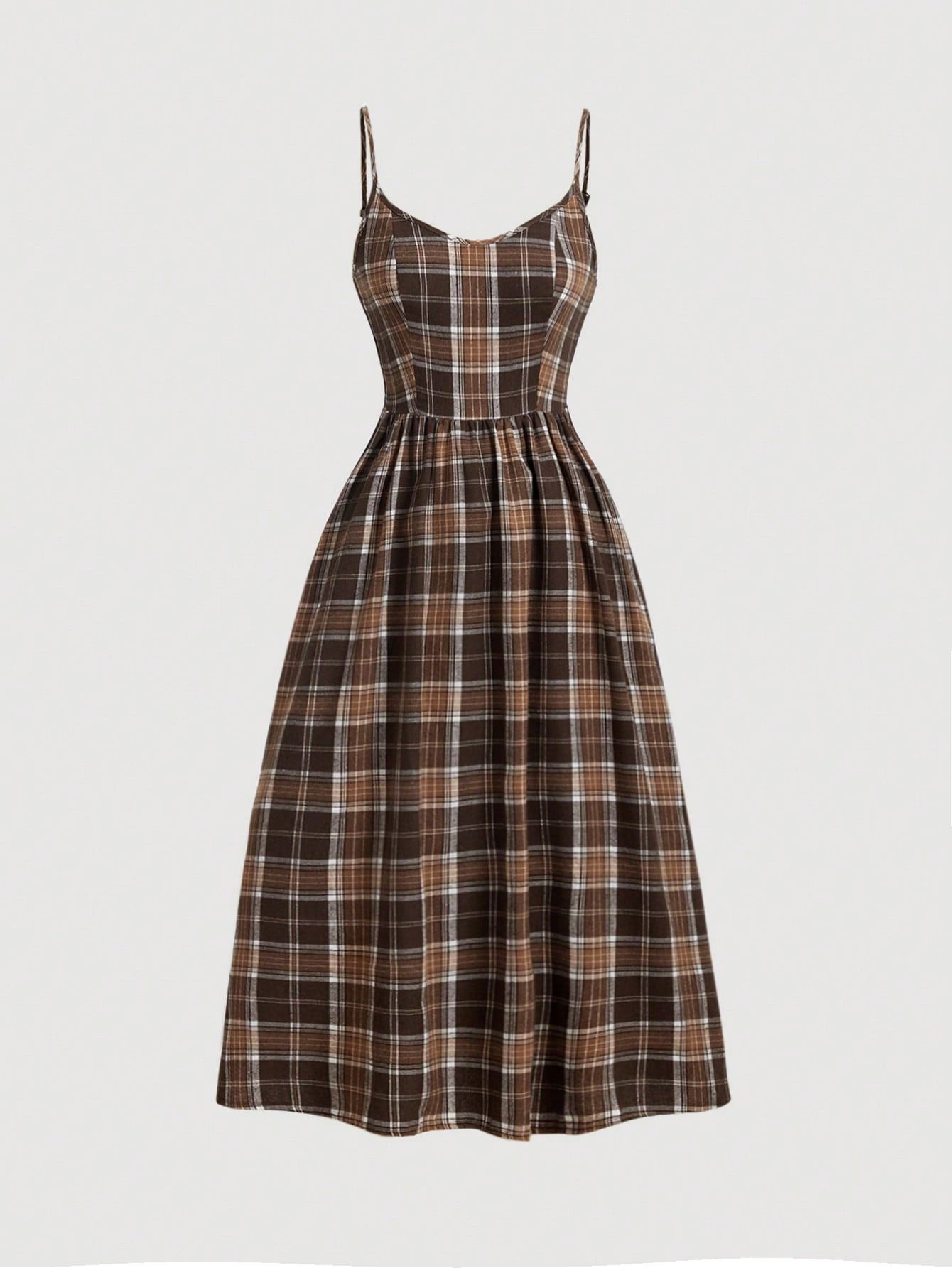 SHEIN MOD Plaid Print Cami Dress | SHEIN