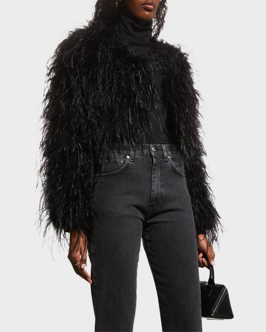LaMarque Hallie Ostrich Topper Jacket | Neiman Marcus