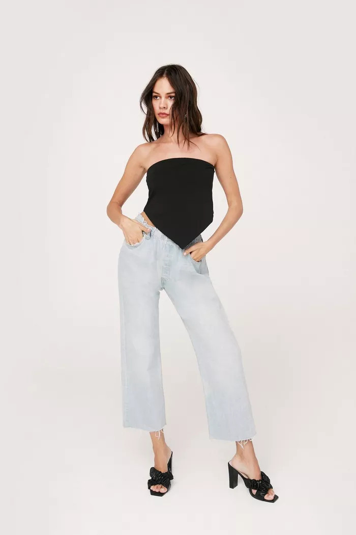 Hanky Hem Bandeau Crop Top | Nasty Gal (US)