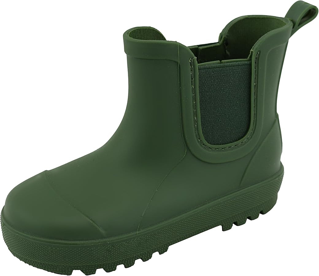 BEARPAW Toddler and Kids' Chelsea Rain Boots, Waterproof Rubber Rainboot, Girls/Boys Light Water ... | Amazon (US)