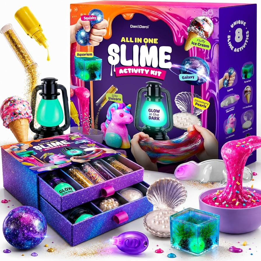 Slime Kit for Girls Ages 8-12 - All-in-One DIY Slime Making Kit, Galaxy Unicorn Glow-in-the-Dark ... | Amazon (US)