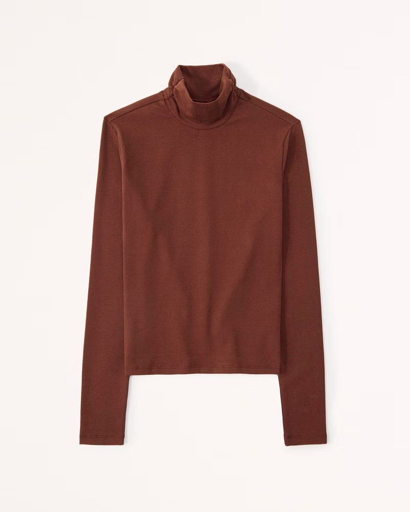 Women's Long-Sleeve Turtleneck Top | Women's | Abercrombie.com | Abercrombie & Fitch (US)