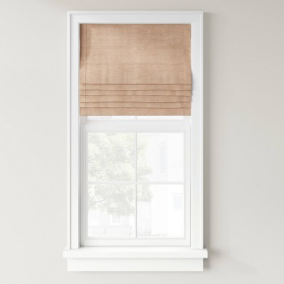 1pc 27"x64" Light Filtering Cordless Jute-Like Roman Window Shade Dark Natural - Threshold™: Indoor Blinds & Shades | Target