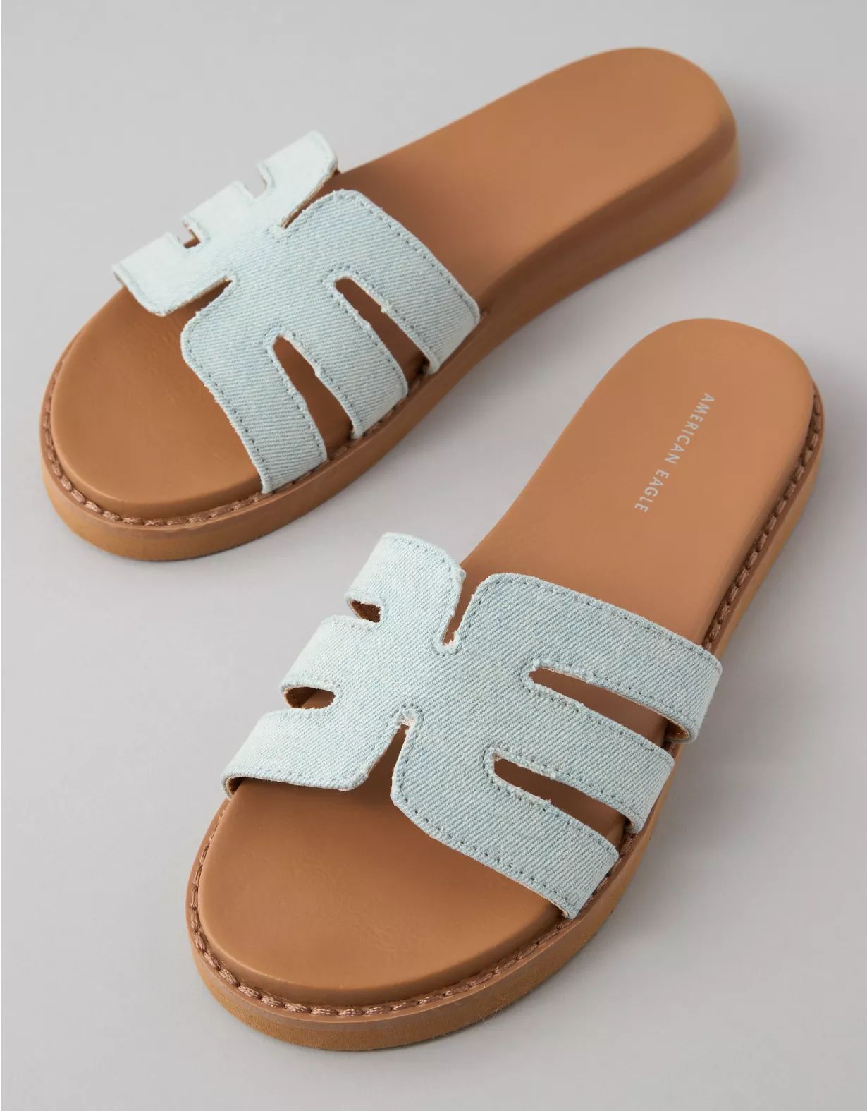AE Denim Slide Sandal | American Eagle Outfitters (US & CA)