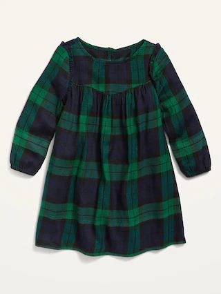 Printed Flannel Dress for Toddler Girls | Old Navy (US)