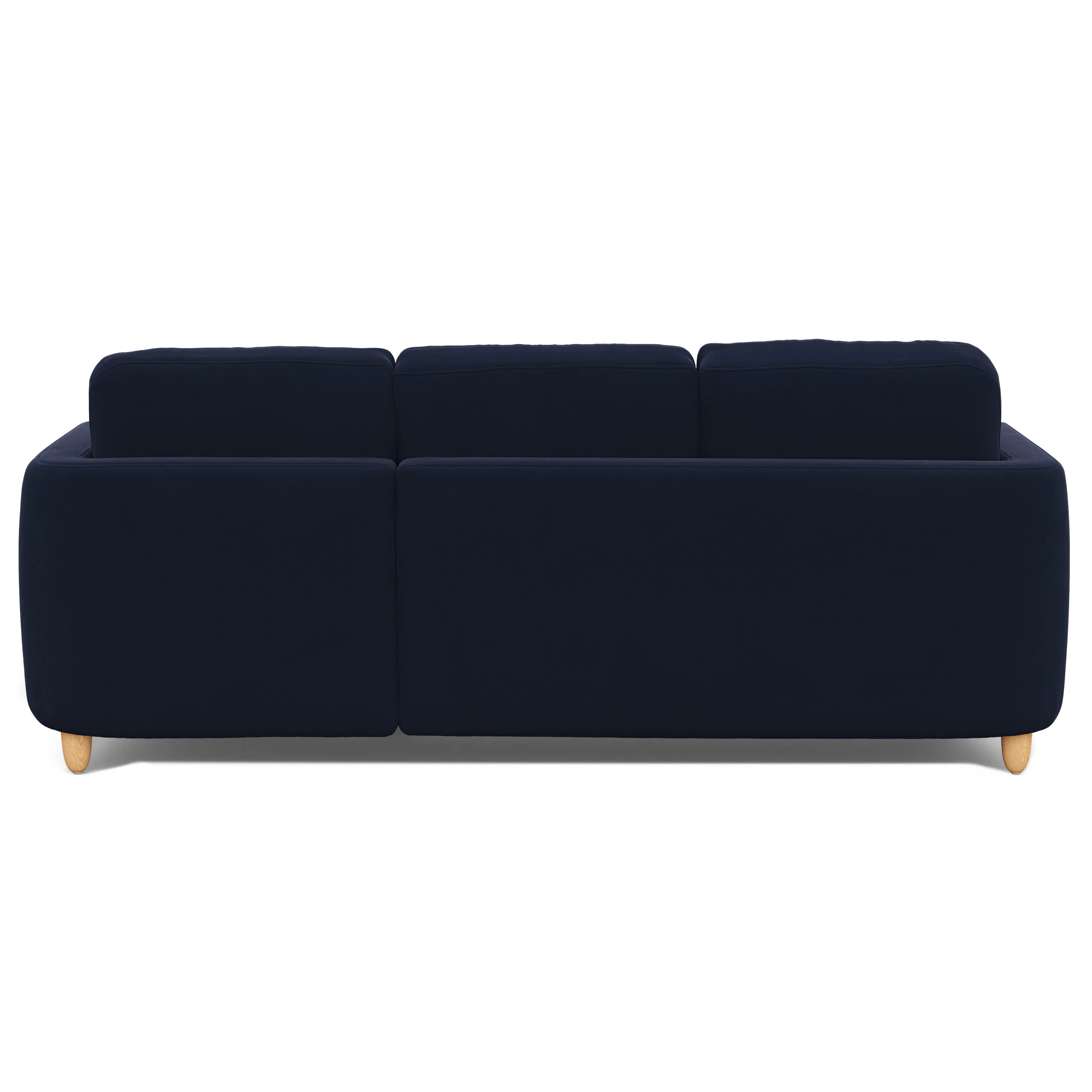 Vati 90.5" Velvet Right Storage Sectional - Natural Oak and Hale Ink | Article