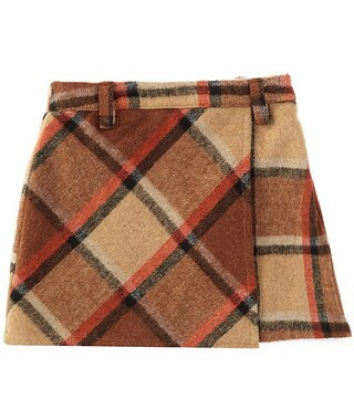 Big Girls 7-16 Mini Plaid Wrap Skort | Dillard's