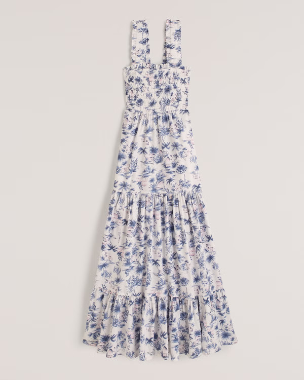 Women's Smocked Bodice Easy Maxi Dress | Women's Dresses & Jumpsuits | Abercrombie.com | Abercrombie & Fitch (US)
