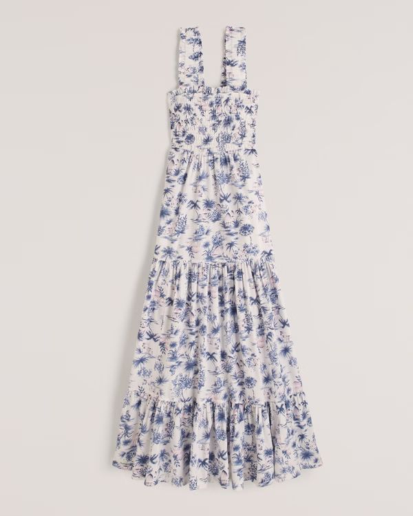 Smocked Bodice Easy Maxi Dress | Abercrombie & Fitch (US)