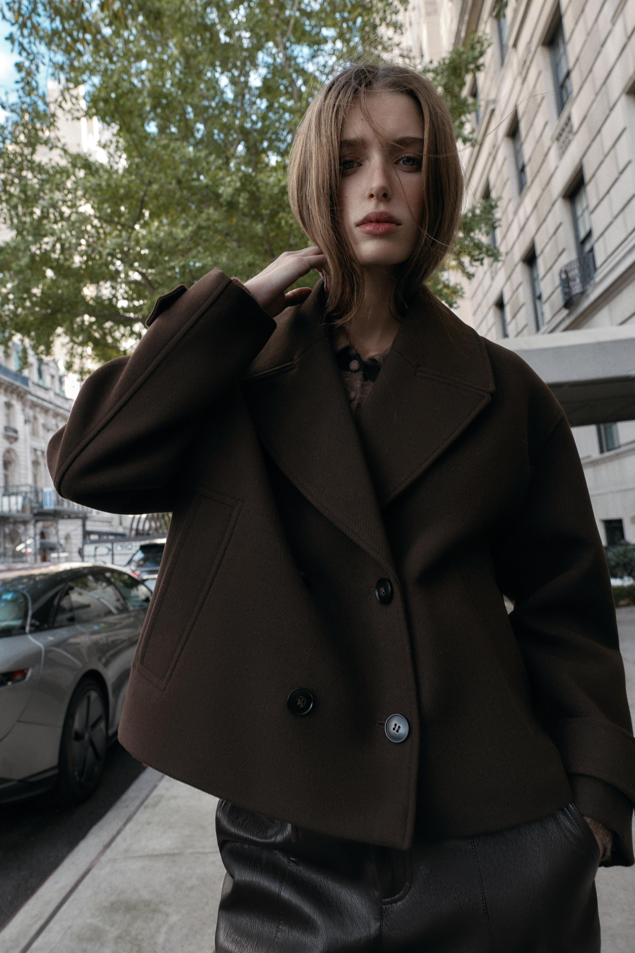 DOUBLE-BREASTED SHORT COAT | Zara UK