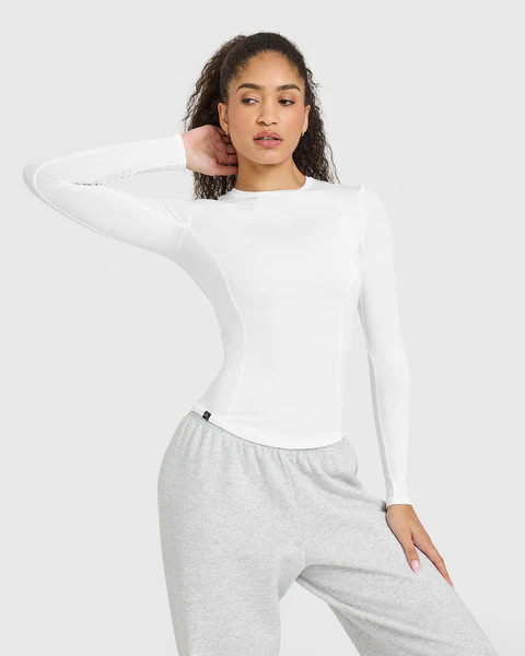 Mellow™ Soft Long Sleeve Top 
 White | Oner Active (UK / US)