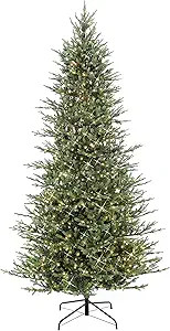 Puleo International 9 Foot Pre-Lit Slim Balsam Fir Artificial Christmas Tree with 800 Clear Light... | Amazon (US)