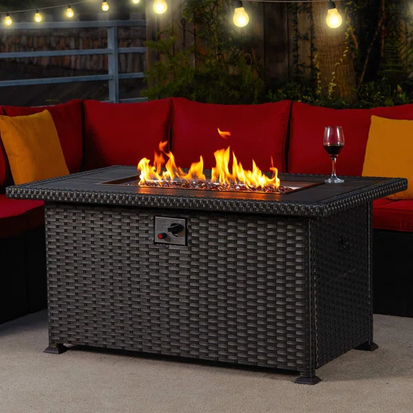Alumium Propane Outdoor Fire Pit Table | Wayfair Professional