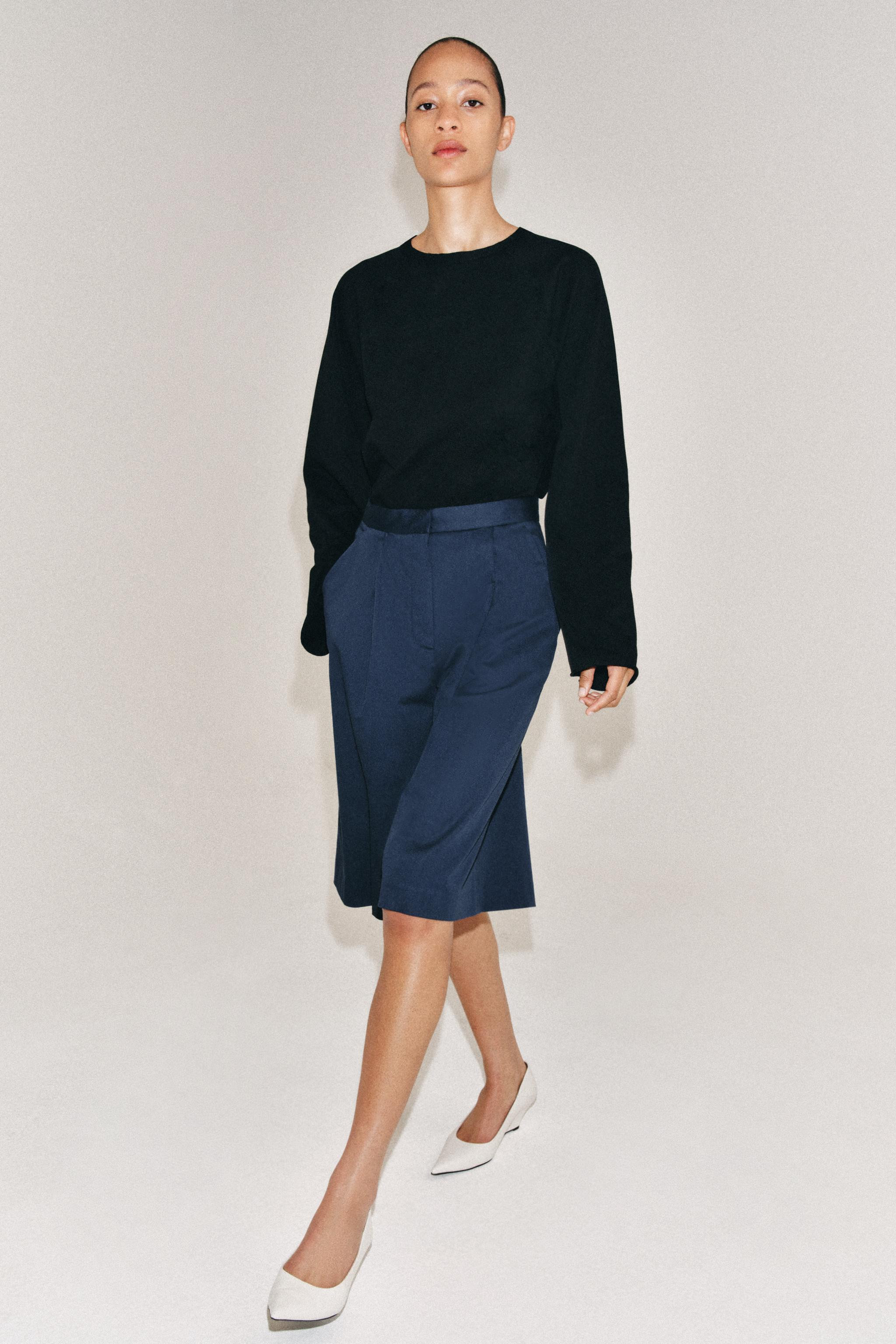ZW COLLECTION PLEATED BERMUDA SHORTS | Zara UK