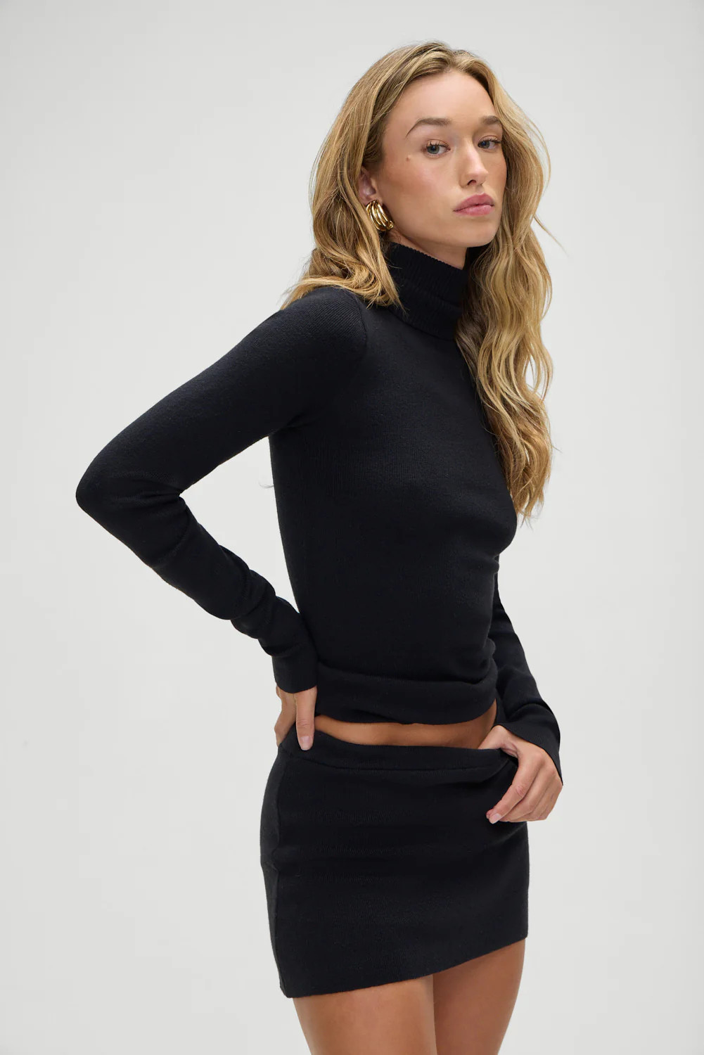 Tucker Knit Sweater - Black | Frankies Bikinis