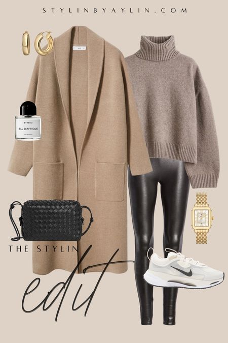 The Stylin Edit- One coat styled 4 ways, casual style, faux leather leggings, sneakers, accessories, StylinByAylin 

#LTKunder100 #LTKstyletip #LTKSeasonal