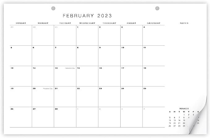 Simplified 2023 Desk Calendar - 17"x11" Minimalistic Office Desktop/Wall Calendar for Easy Organi... | Amazon (US)