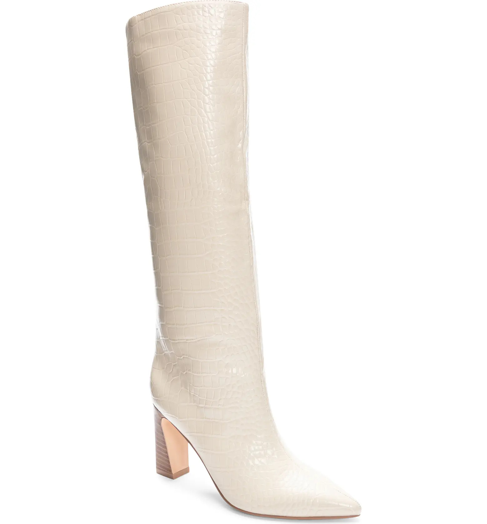 Frankie Croc Embossed Knee High Boot (Women) | Nordstrom