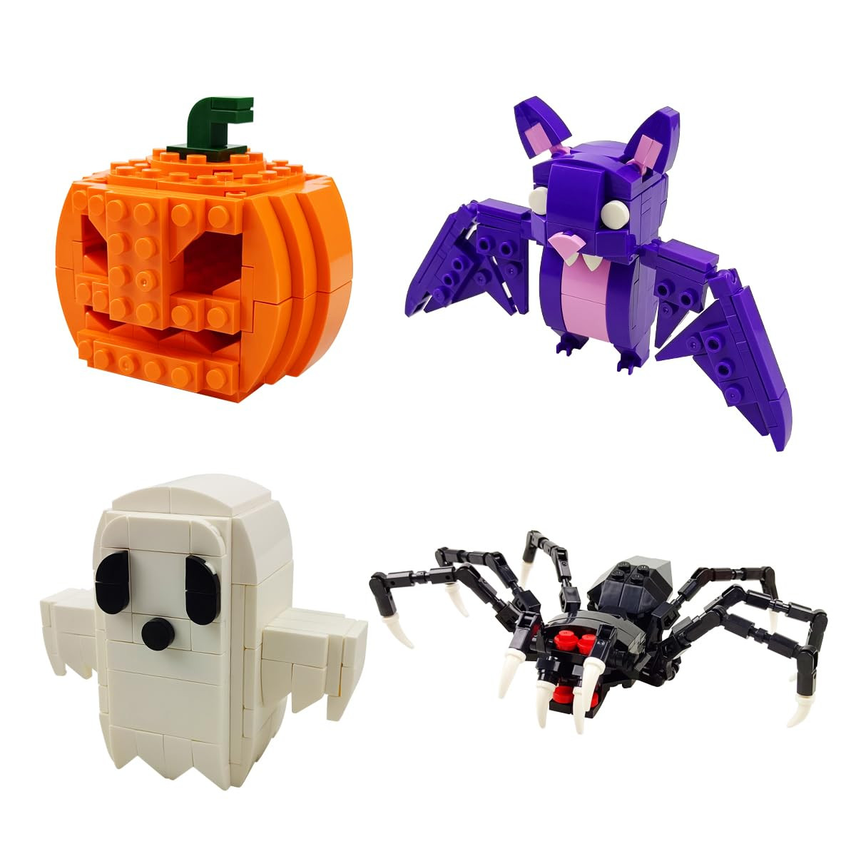 Anditoy 4 Pack Halloween Building Block Toys for Kids Boys Girls Halloween Treat Bags Gifts Hallo... | Amazon (US)