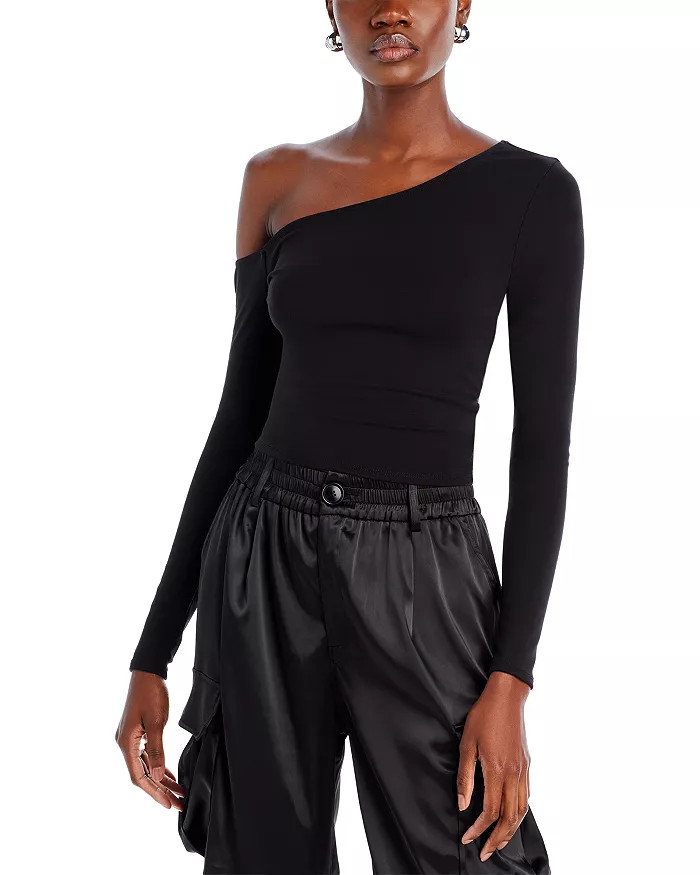 Asymmetric Shoulder Long Sleeve Top | Bloomingdale's (US)