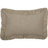 VHC Brands Sawyer Mill Throw Pillow Dark Gray and Cream Stripe Cotton Decorative Farmhouse Countr... | Walmart (US)
