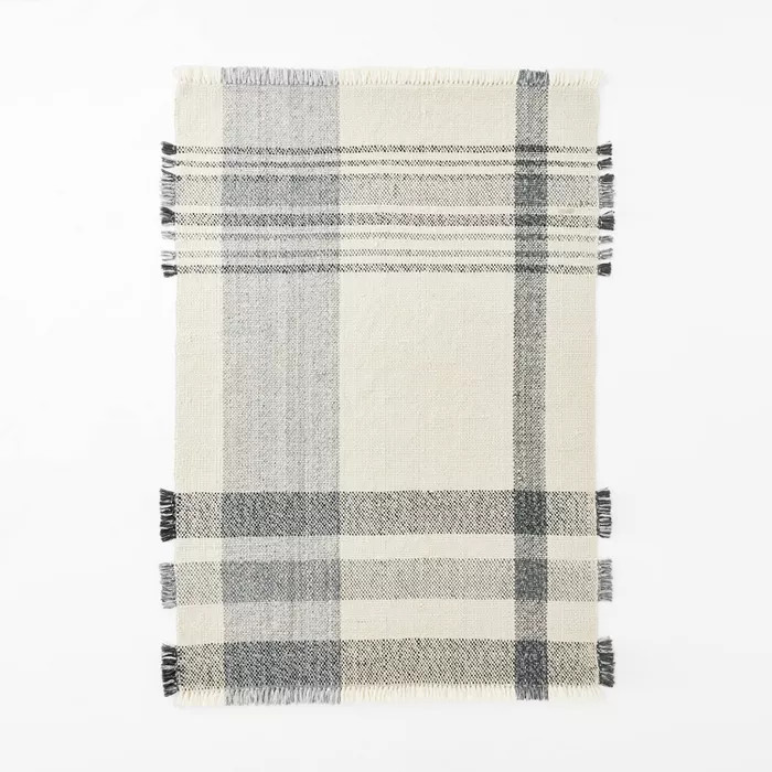 Laurelhurst Indoor/Outdoor Plaid Rug Black/White - Threshold™ designed with Studio McGee | Target