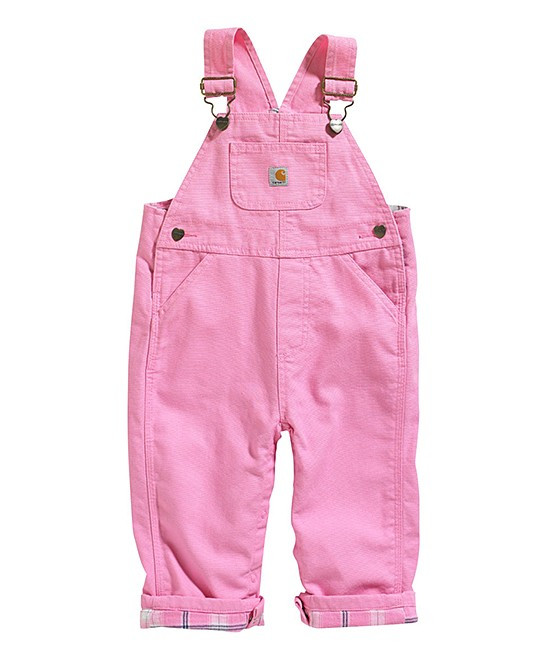 Carhartt Girls' Overalls Rosebloom - Pink Canvas Overalls - Toddler | Zulily