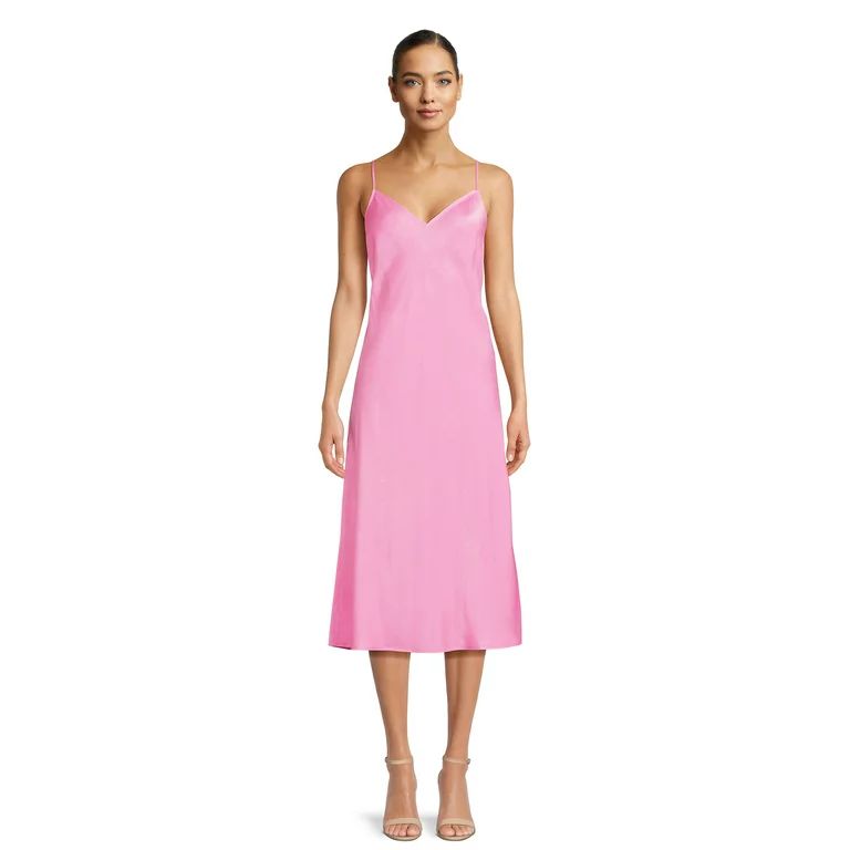 Time and Tru Women's Bias Cut Slip Dress, Sizes XS-XXXL - Walmart.com | Walmart (US)