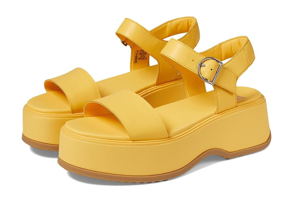 SOREL Dayspring Ankle Strap Sandal Women's Shoes Yellow Ray/Yellow Ray : 8.5 B - Medium, Leather | Zappos