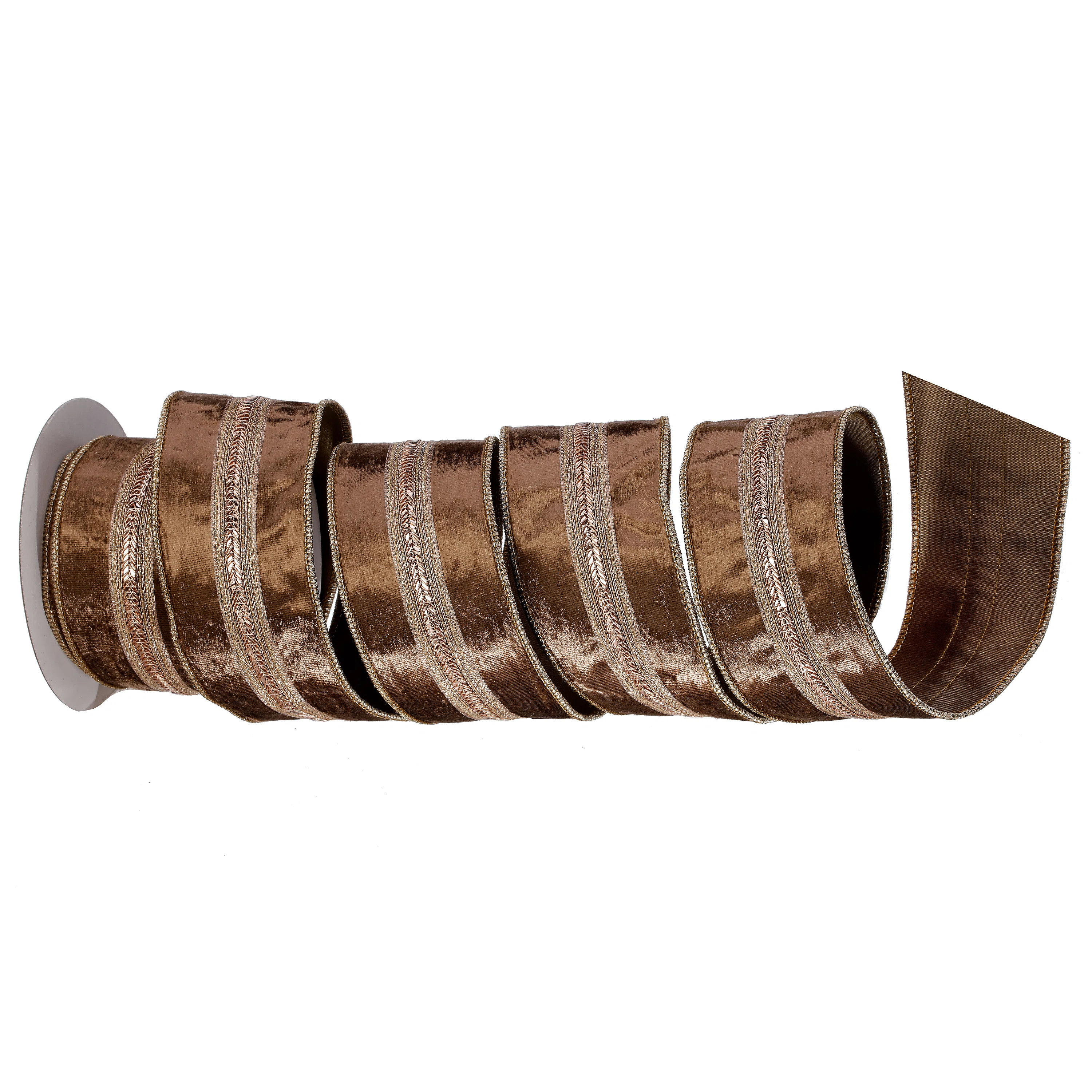 2.5"X5Y Herringbone Velvet/Taffeta Ribbon | Wayfair North America
