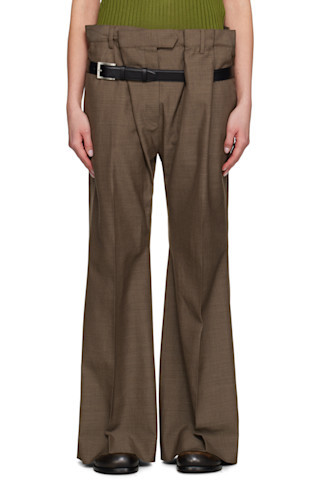 Acne Studios - Brown Belt Trousers | SSENSE