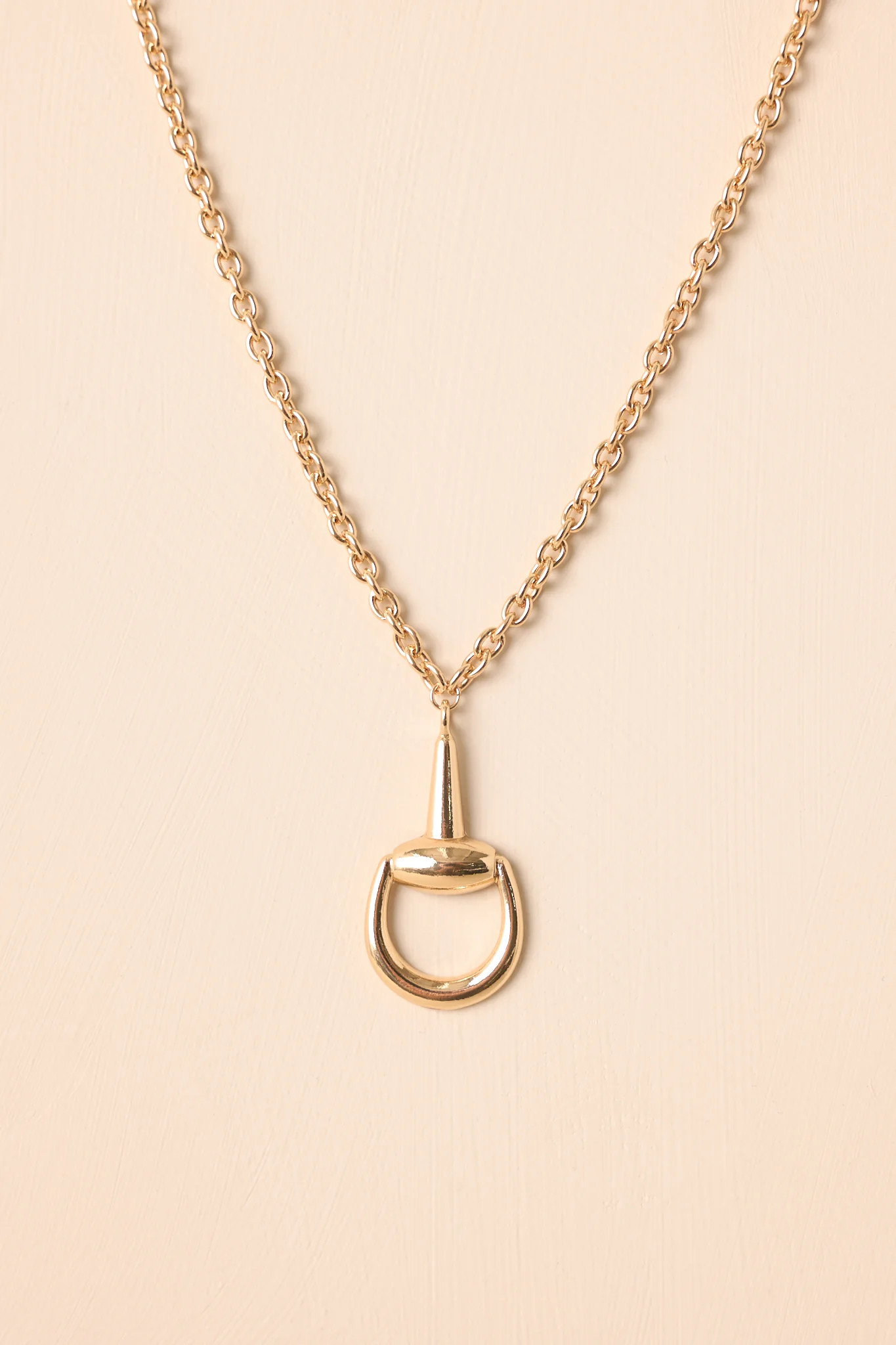 Always The Last Word Gold Pendant Chain Necklace | Red Dress