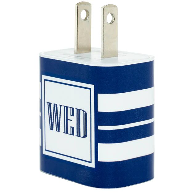 Monogram Wide Stripe Phone Charger | Classy Chargers