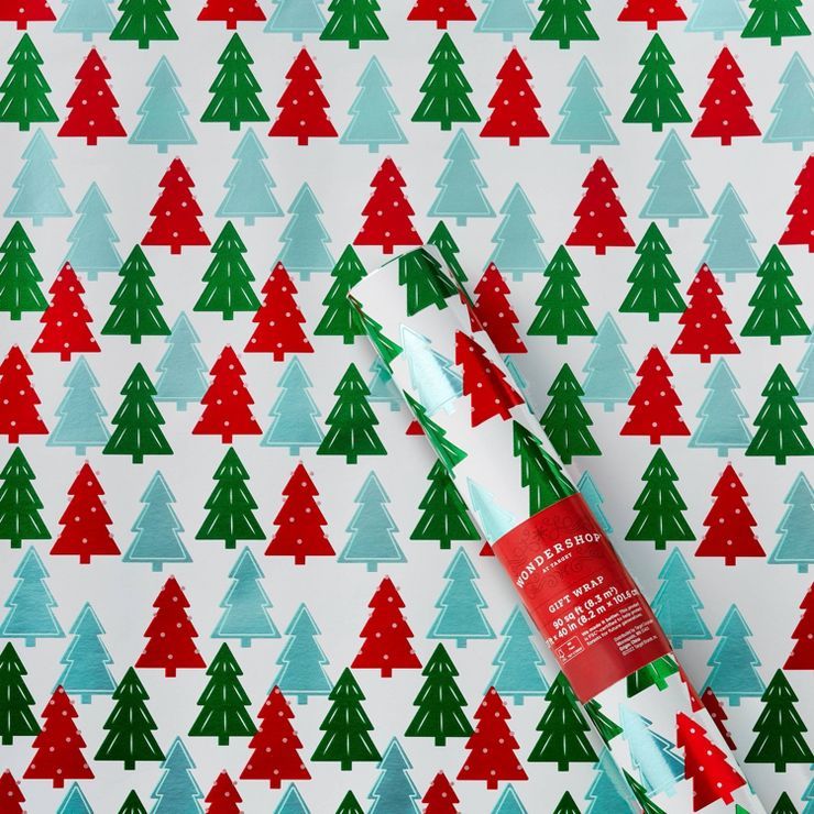 90 sq ft Colorful Trees Gift Wrap - Wondershop™ | Target