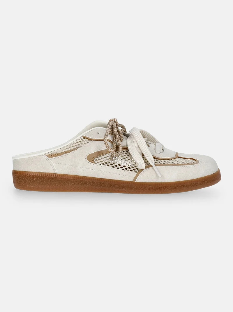 Time and Tru Women's Lace Up Mesh Mule Sneakers | Walmart (US)