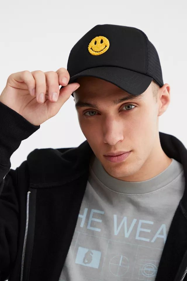 Market X Smiley Chenille Patch Trucker Hat | Urban Outfitters (US and RoW)